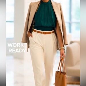 Elegant Green Sleeveless halter neck gathered elastic waist top